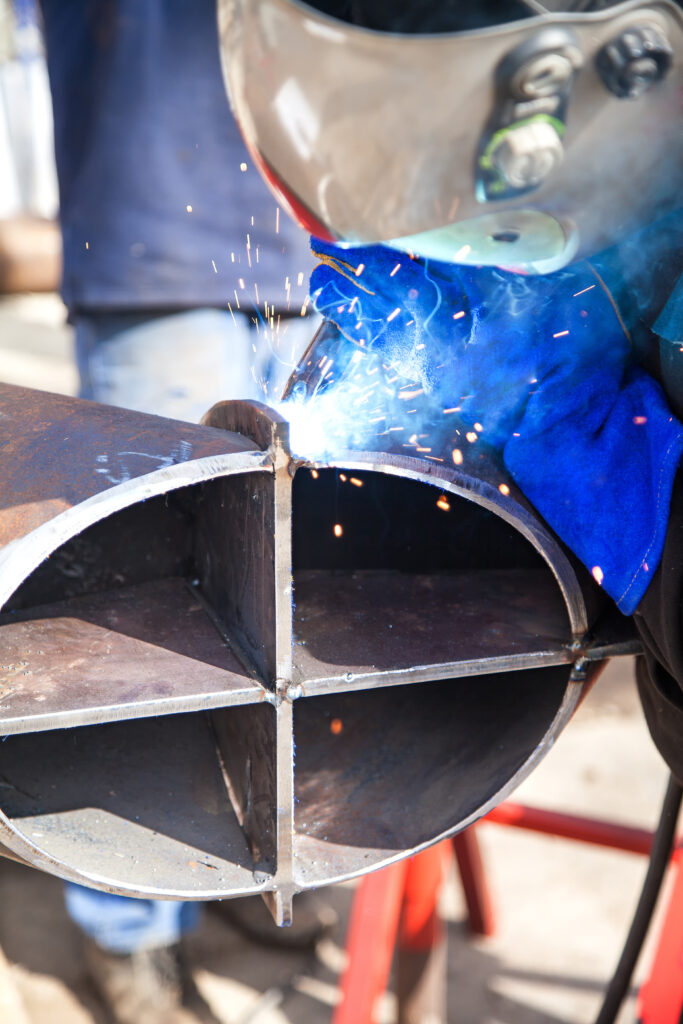 welder welding metal